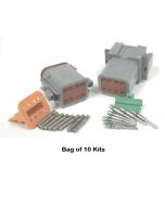 Deutsch DT8-1/10 DT Series 8 Way Connector Kit (Bulk Pack)