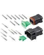 Deutsch DT8-1-CAT 8 Way DT Series CAT Spec Connector Kit with Green Band Contacts