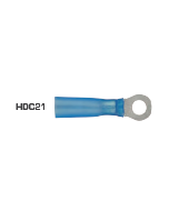 Quikcrimp HDC21 Blue 4mm Heatshrink Ring Terminal