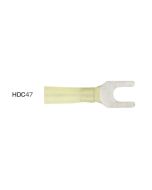 IONNIC HDC47 6.4mm Yellow Heat Shrink Fork Terminals (Pack of 100)