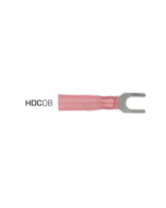 IONNIC HDC08 4mm Red Heatshrink Fork/Spade Terminal (Pack of 100)