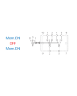 Ionnic R302-12RR Switch Rocker DP/DT Mom.On/Off/Mom.On 24V