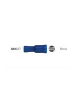Ionnic QKC37 Blue Vinyl Insulated 5mm Female Bullet Terminal (Pack of 100)
