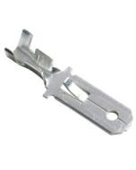 Quickcrimp Non Insulated Male Crimp Terminals - Tin Plated Brass, 6.3mm Tab, 0.8-1.5mm2 wire size
