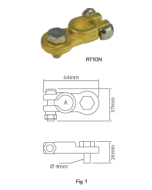 Quikcrimp RT10N Battery Terminal - 16mm Bolt, Negative