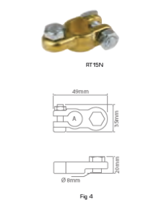 Ionnic RT15N 17mm Bolt Negative Battery Terminal