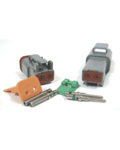 Deutsch DT Series 2 Pin Connector Kit (Green Band)