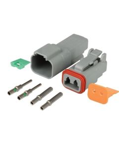 Deutsch DT2-3 2 Way Connector Kit with Nickel Contacts