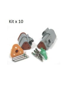 Deutsch DT3-1/10 DT Series 3 way Green Band Connector Kit (10 Pack)