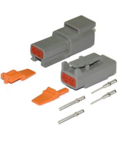 Deutsch DTM Series 2 Way Connector Kit with Nickel Contacts