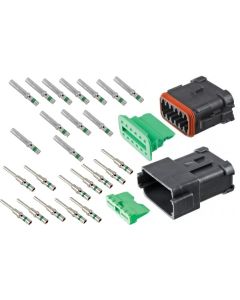 Deutsch DT12-1-CAT 12 Way DT Series CAT Spec Connector Kit with Green Band Contacts