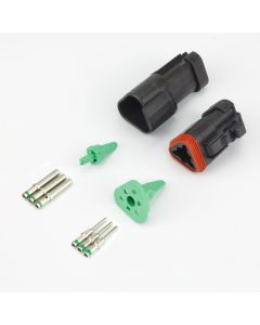 Deutsch DT3-1-CAT 3 Way DT Series CAT Spec Connector Kit with Green Band Contacts