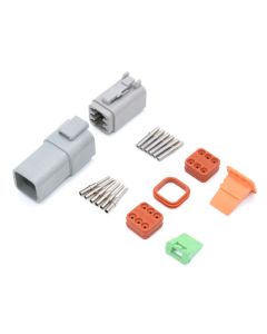 Deutsch DT6-3 6 Way Connector Kit with Nickel Contacts