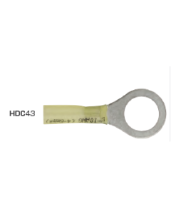 Quikcrimp HDC43 12mm Yellow Heatshrink Ring Terminal