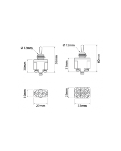 Ionnic MTS401 Compatible Toggle Switch - Screw