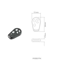 Ionnic R1000-TF4 Transmitter – Fob style. Suits 12V or 24V