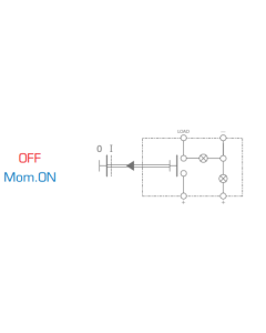 Ionnic RHL168-78 Switch Hi-Lux 2016 - Off/Mom.On (Blue)