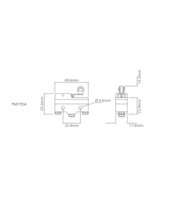 Ionnic TM1704 Switch Micro TM Series 27mm Lever with Roller