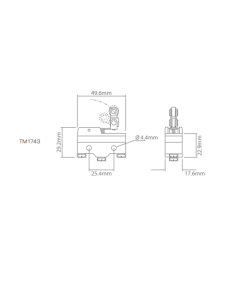 Ionnic TM1743 Switch Micro TM Series 32mm Double Pivot Roller Lever