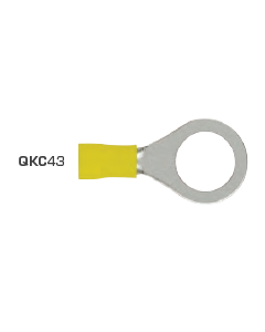 Quikcrimp QKC43 12mm Yellow Heatshrink Ring Terminal