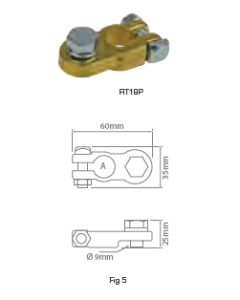 Ionnic RT18P Positive 18mm Bolt Battery Terminal 