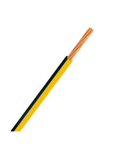 Ionnic TW200-YEL/BLK-500 Thin Wall Yellow Cable - Black Trace (2.0mm2)