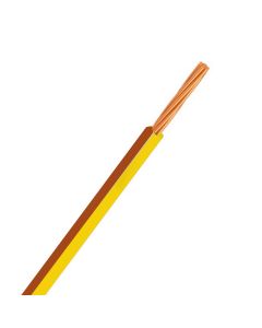 Ionnic TW100-YEL/BRN-500 Thin Wall Yellow Cable - Brown Trace (1.0mm2)