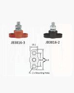 Bussmann JB3816-3 Stud Junction Block 3/8-16 Red 250A