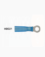 Quikcrimp HDC21 Blue 4mm Heatshrink Ring Terminal