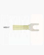 IONNIC HDC47 6.4mm Yellow Heat Shrink Fork Terminals (Pack of 100)