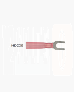 IONNIC HDC08 4mm Red Heatshrink Fork/Spade Terminal (Pack of 100)