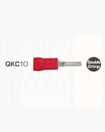 IONNIC QKC10 Red Vinyl Insulated Pin Terminals (Pack of 100)