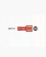 Quikcrimp 0.5 - 1.5mm2 Fully Insulated Qc Female Terminal Red Nylon Pack of 100