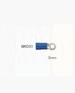 Quikcrimp Ring 3.7mm Pre-Insulated Terminal Blue Pack of 100