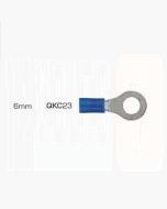 IONNIC QKC23 6.4mm Blue Vinyl Insulated Ring Terminals (Pack of 100)