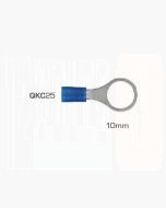 IONNIC QKC25 10.5mm Blue Vinyl Insulated Ring Terminal (Pack of 100)