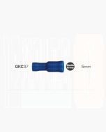 Ionnic QKC37 Blue Vinyl Insulated 5mm Female Bullet Terminal (Pack of 100)