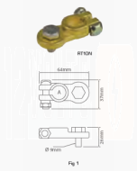 Quikcrimp RT10N Battery Terminal - 16mm Bolt, Negative