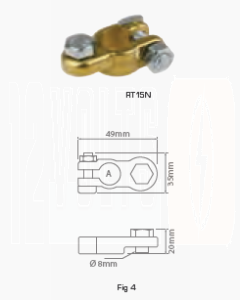 Ionnic RT15N 17mm Bolt Negative Battery Terminal