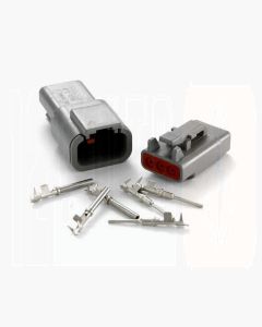 Deutsch DTM Series 3 Way Connector Kit with F Crimp Contacts