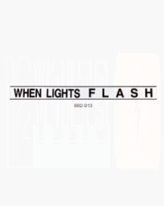 Ionnic 882-913 Bus Warning Light Kit Decal - "WHEN LIGHTS FLASH" - NSW