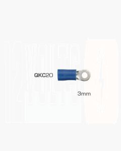 Quikcrimp Ring 3.7mm Pre-Insulated Terminal Blue Pack of 100