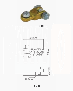 Ionnic RT13N 12mm Bolt Battery Terminal - Negative 